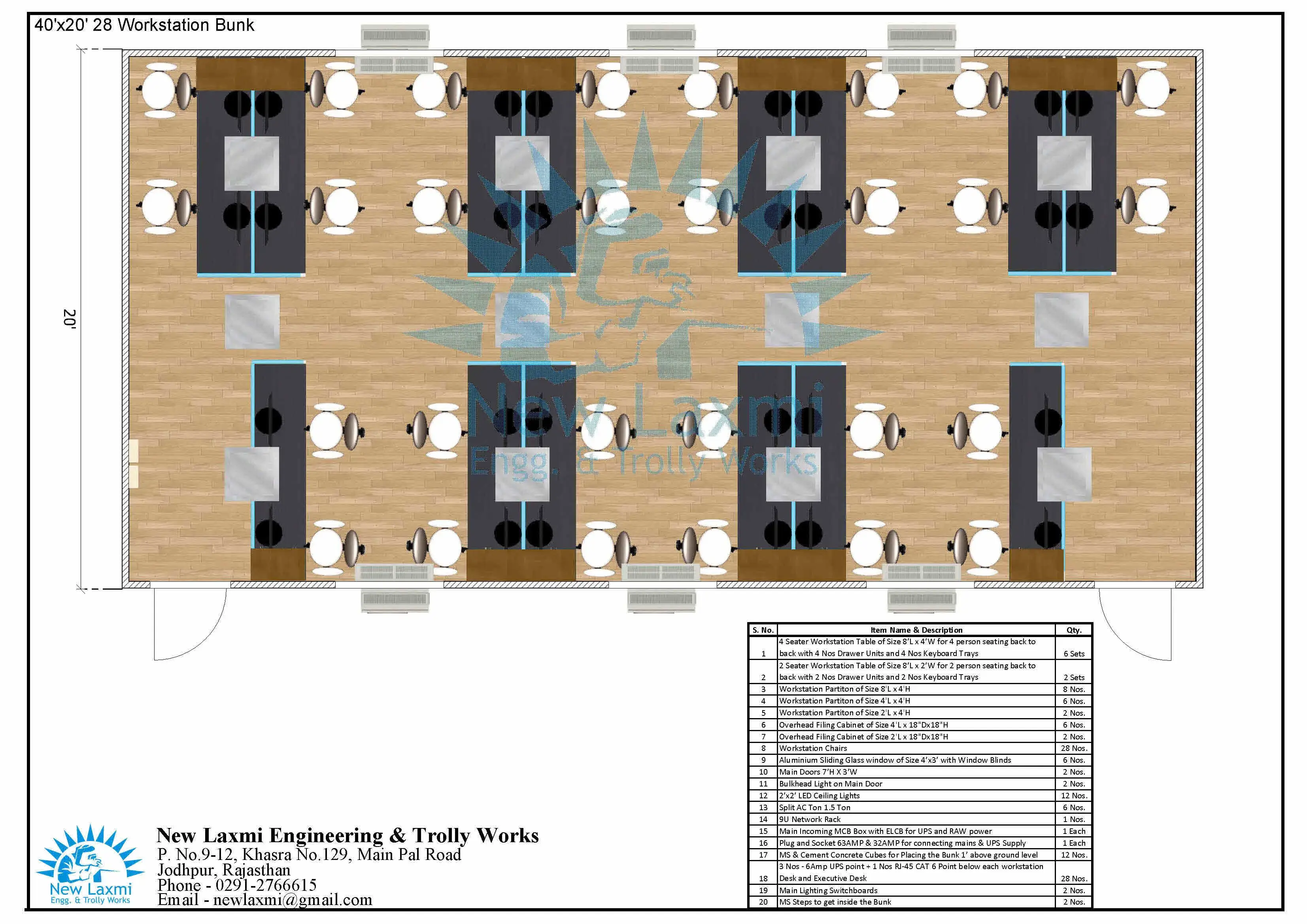 Office Cabin Layout